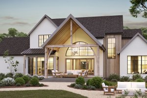 Exterior - Rear Elevation for Farmhouse House Plan #1114-16 - 4 bed, 3.5 bath