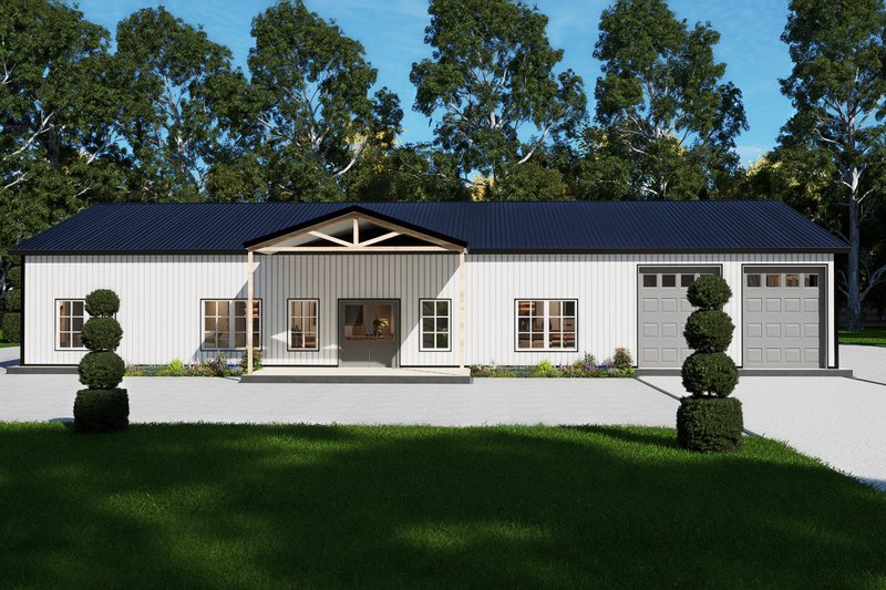 Dream House Plan - Barndominium Exterior - Front Elevation Plan #1107-49