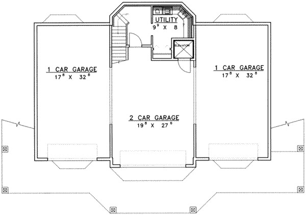 Dream House Plan - Traditional Floor Plan - Lower Floor Plan #117-434