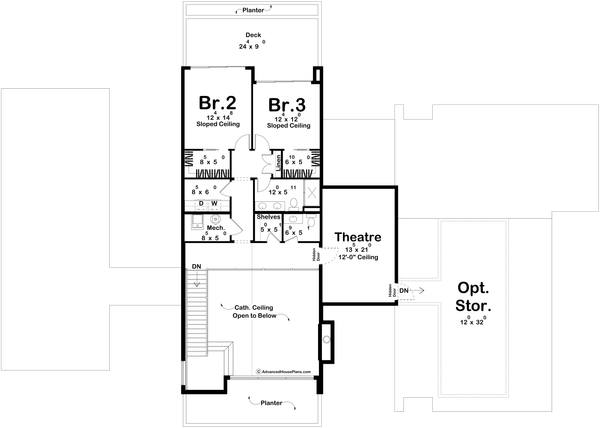 Dream House Plan - Beach Floor Plan - Upper Floor Plan #455-698