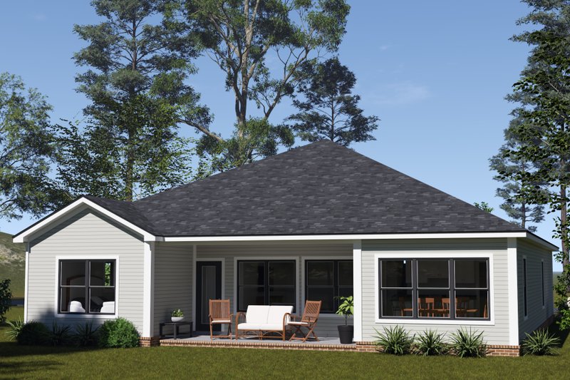 Architectural House Design - Exterior - Rear Elevation for Cottage House Plan #513-2415 - 3 bed, 2 bath