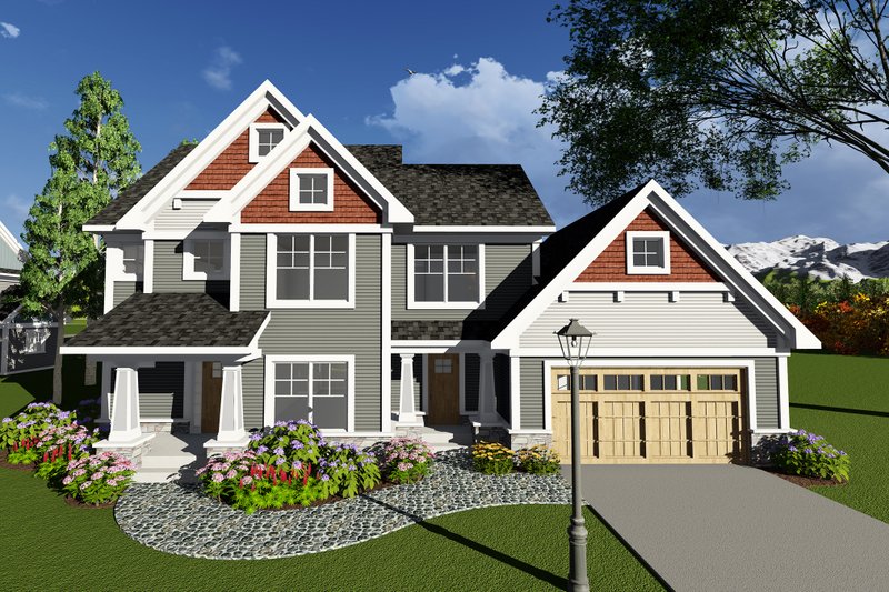 Home Plan - Craftsman Exterior - Front Elevation Plan #70-1272
