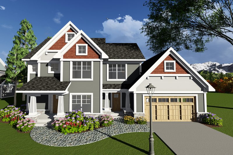 Home Plan - Craftsman Exterior - Front Elevation Plan #70-1272