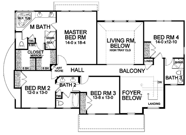 Architectural House Design - Country Floor Plan - Upper Floor Plan #328-441
