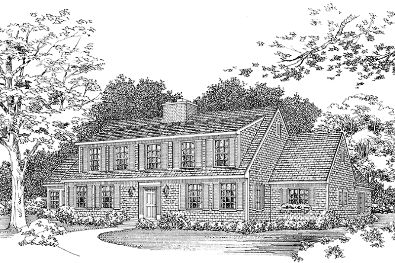 Home Plan - Classical Exterior - Front Elevation Plan #72-811