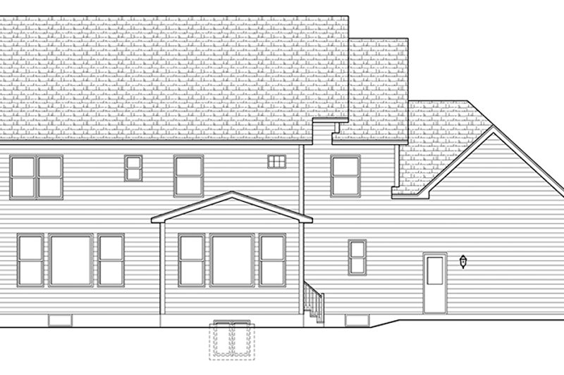 Dream House Plan - Exterior - Rear Elevation for Colonial House Plan #1010-165 - 4 bed, 2.5 bath