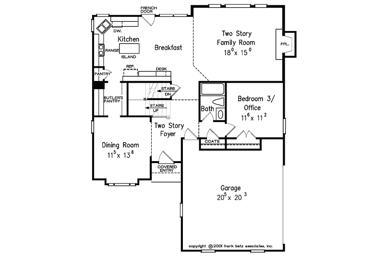 Home Plan - Floor Plan - Main Floor for Country House Plan #927-829 - 3 bed, 3 bath