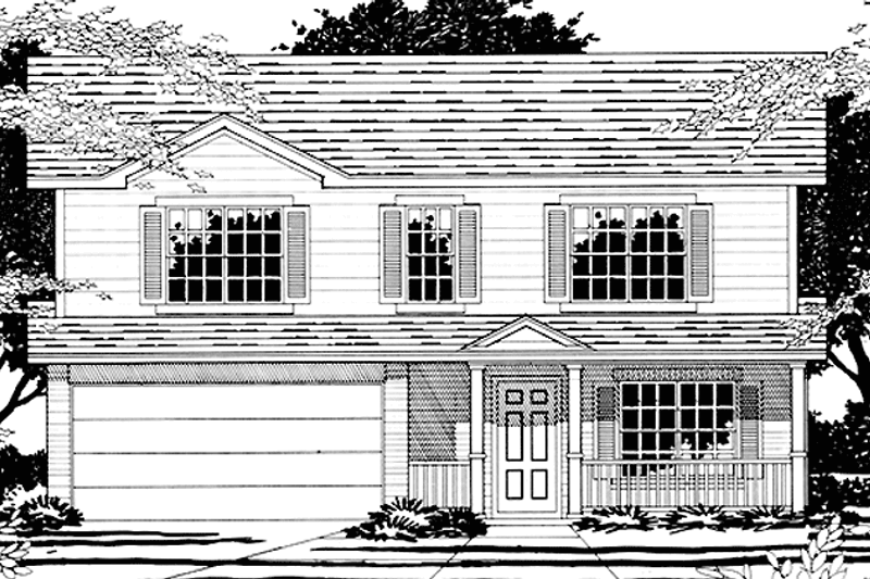 Architectural House Design - Country Exterior - Front Elevation Plan #472-434