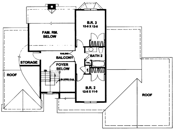 Architectural House Design - Country Floor Plan - Upper Floor Plan #328-246