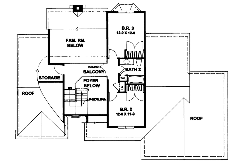 Dream House Plan - Floor Plan - Upper Floor for Country House Plan #328-246 - 3 bed, 2.5 bath