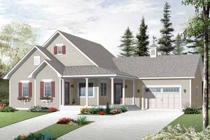 Country Exterior - Front Elevation Plan #23-2518