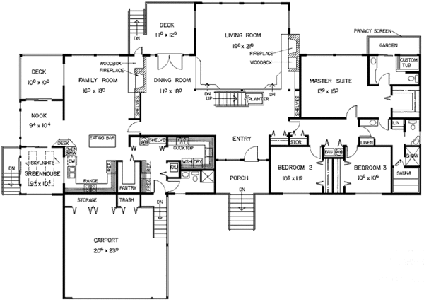House Plan Design - Contemporary Floor Plan - Main Floor Plan #60-843