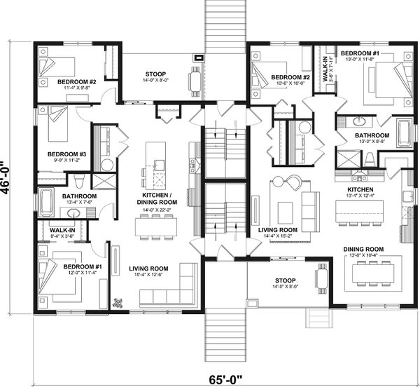 Dream House Plan - Contemporary Floor Plan - Main Floor Plan #23-2885