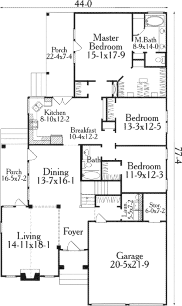 European Floor Plan - Main Floor Plan #406-224