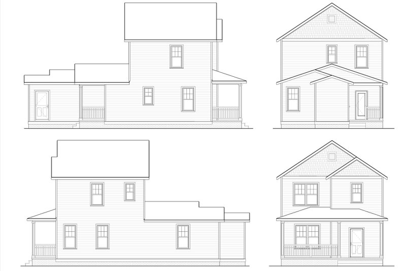 House Blueprint - Exterior - Other Elevation for Victorian House Plan #936-66 - 3 bed, 2 bath