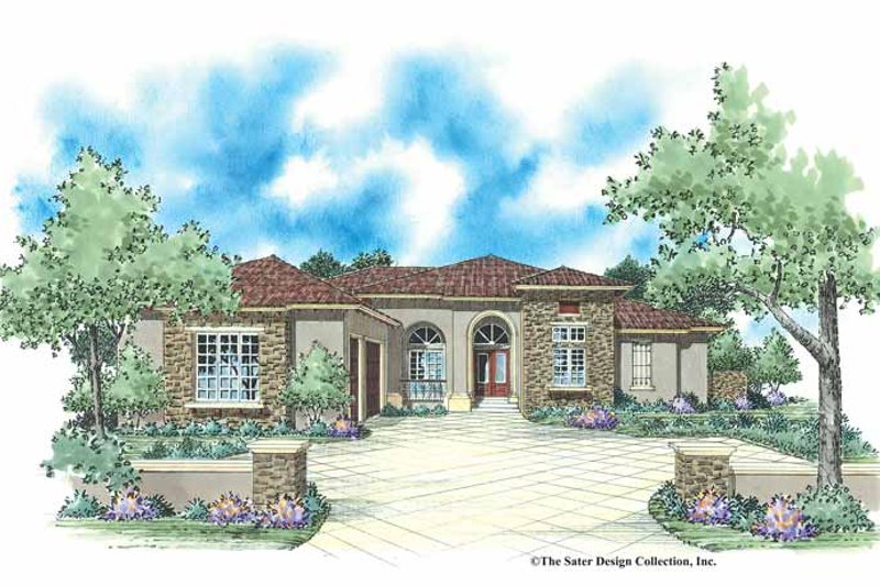 Dream House Plan - Mediterranean Exterior - Front Elevation Plan #930-350