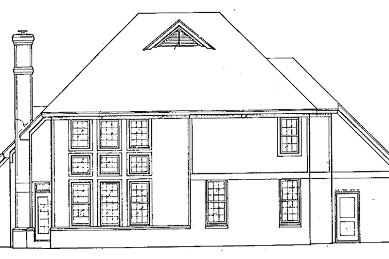 Dream House Plan - Exterior - Rear Elevation for Classical House Plan #952-45 - 3 bed, 2.5 bath