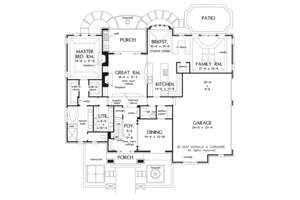 Floor Plan - Main Floor for European House Plan #929-915 - 4 bed, 3.5 bath
