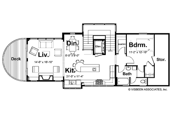 Floor Plan - Upper Floor for Contemporary House Plan #928-31 - 3 bed, 3.5 bath