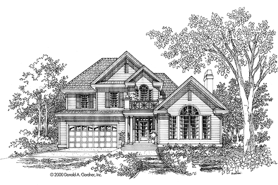 Exterior - Front Elevation 3 for Traditional House Plan #929-584 - 3 bed, 2.5 bath