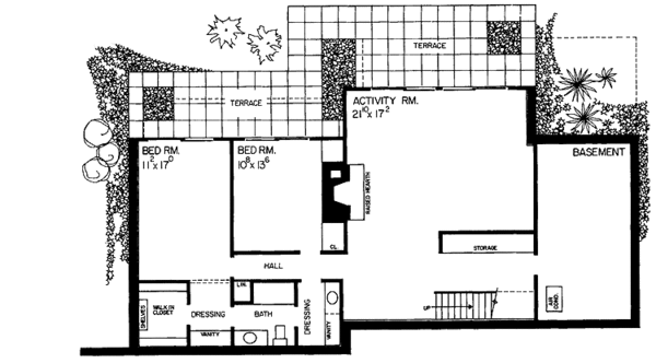 House Plan Design - Contemporary Floor Plan - Upper Floor Plan #72-657