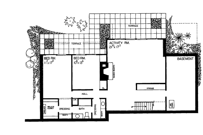 Dream House Plan - Floor Plan - Upper Floor for Contemporary House Plan #72-657 - 2 bed, 1.5 bath