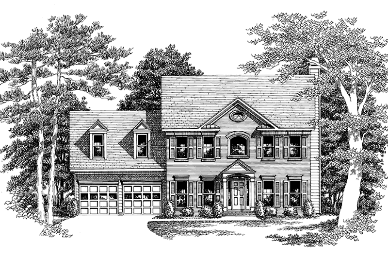 Home Plan - Exterior - Front Elevation 3 for Classical House Plan #927-72 - 3 bed, 2.5 bath