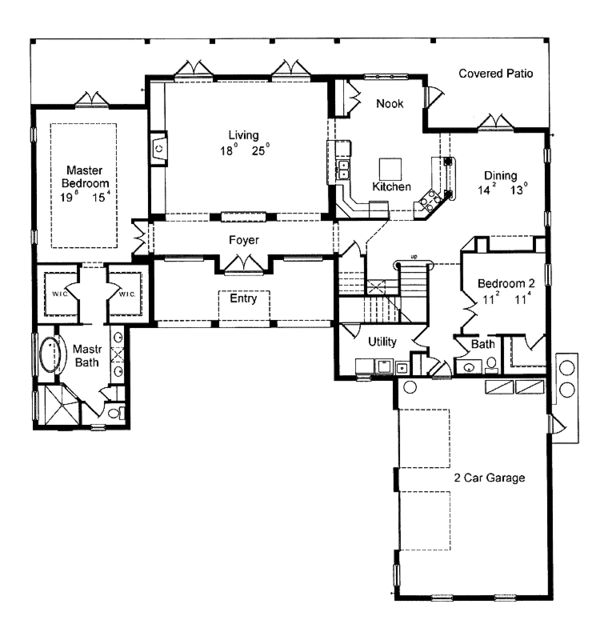House Design - Mediterranean Floor Plan - Main Floor Plan #417-765