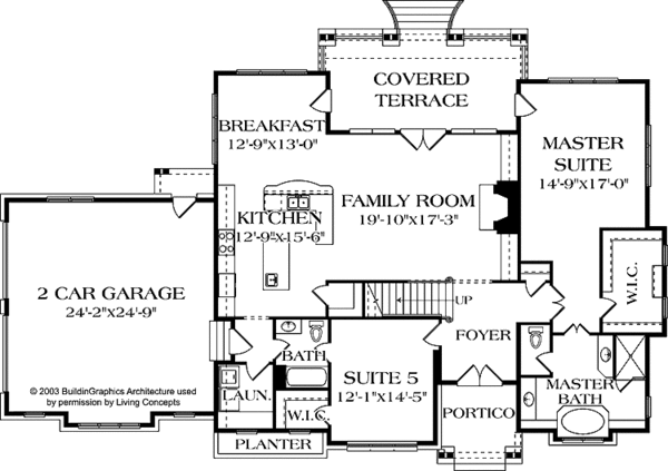 House Plan Design - Craftsman Floor Plan - Main Floor Plan #453-559