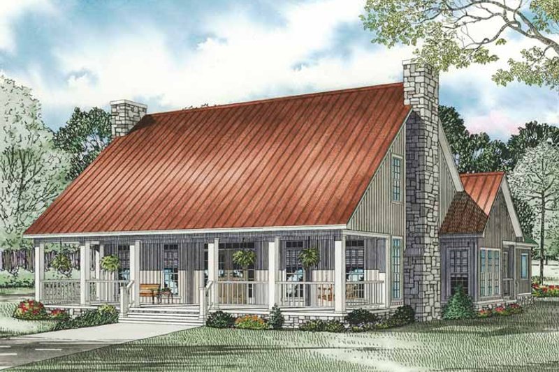 Home Plan - Country Exterior - Front Elevation Plan #17-3343
