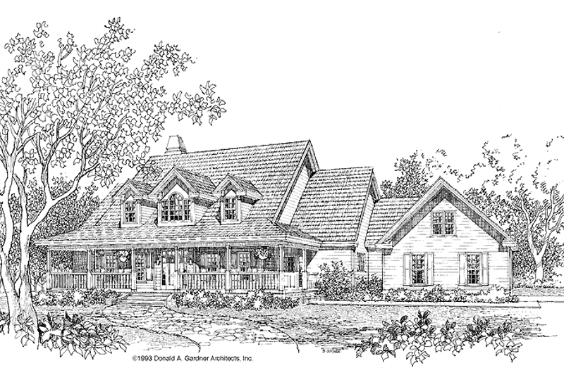 Home Plan - Country Exterior - Front Elevation Plan #929-171
