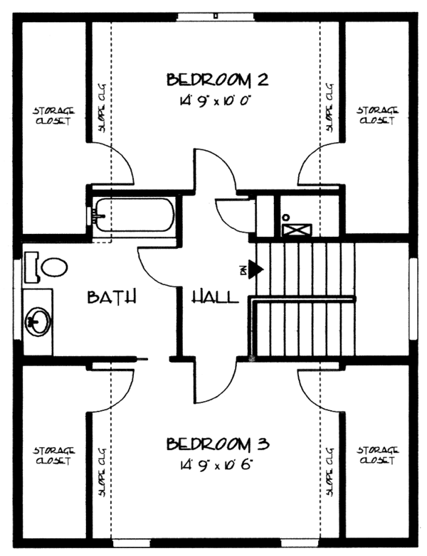 Home Plan - Prairie Floor Plan - Upper Floor Plan #984-1