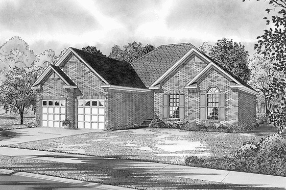 Exterior - Front Elevation 3 for Traditional House Plan #17-2656 - 3 bed, 2 bath