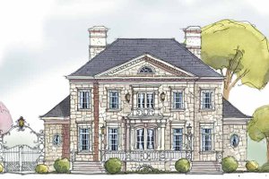 Dream House Plan - Exterior - Front Elevation for Country House Plan #429-329 - 5 bed, 4.5 bath