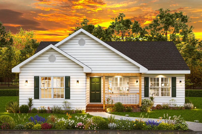 Dream House Plan - Traditional Exterior - Front Elevation Plan #54-619