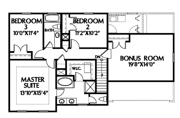 Architectural House Design - Country Floor Plan - Upper Floor Plan #999-92