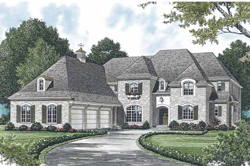 Dream House Plan - Exterior - Front Elevation 3 for Traditional House Plan #453-589 - 4 bed, 3.5 bath