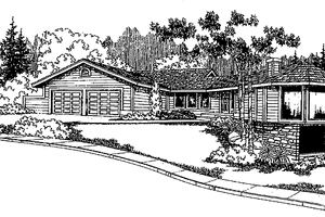 Country Exterior - Front Elevation Plan #60-801