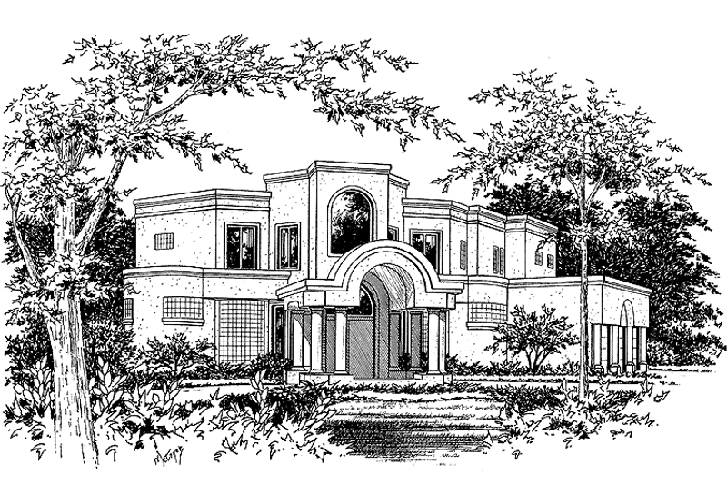 House Blueprint - Contemporary Exterior - Front Elevation Plan #472-213