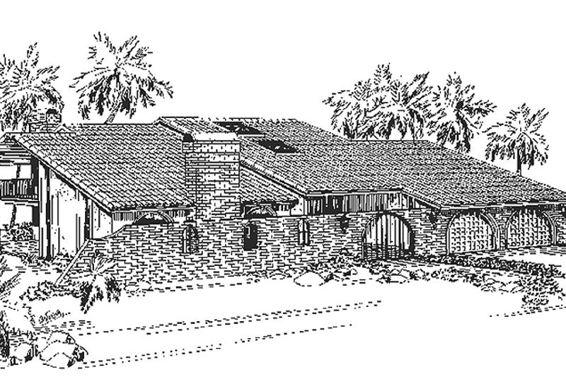 Dream House Plan - Exterior - Rear Elevation for Contemporary House Plan #320-1285 - 4 bed, 2.5 bath