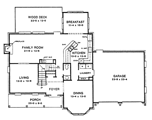 Dream House Plan - Country Floor Plan - Main Floor Plan #10-280