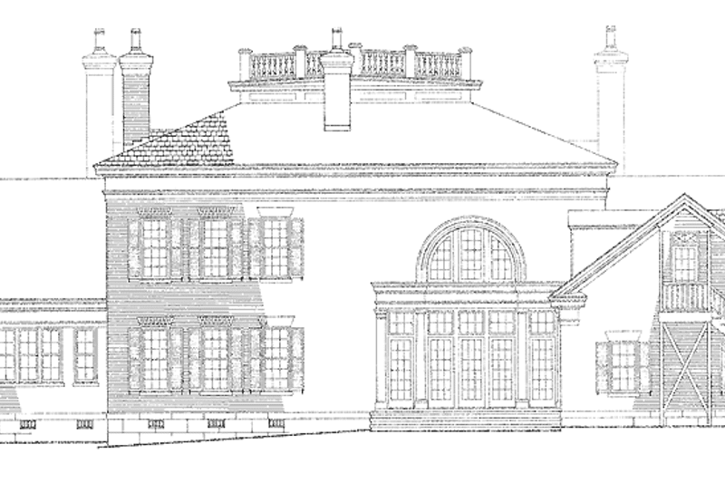 Dream House Plan - Exterior - Rear Elevation for Classical House Plan #137-307 - 4 bed, 4 bath