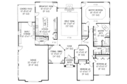 Mediterranean Style House Plan - 3 Beds 2 Baths 2615 Sq/Ft Plan #11-260 