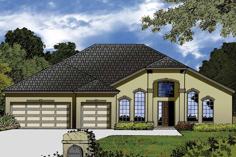 Home Plan - Exterior - Front Elevation 3 for Contemporary House Plan #1015-47 - 4 bed, 2 bath