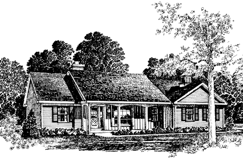 Architectural House Design - Country Exterior - Front Elevation Plan #1016-41