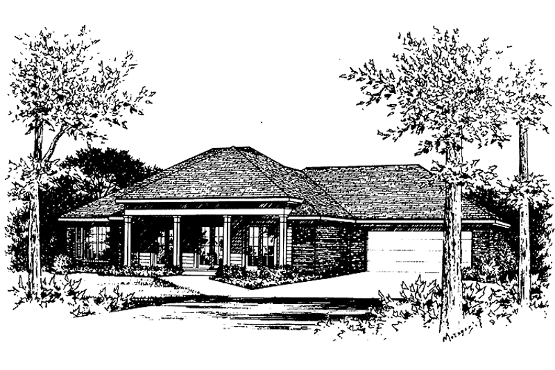 Dream House Plan - Country Exterior - Front Elevation Plan #15-376