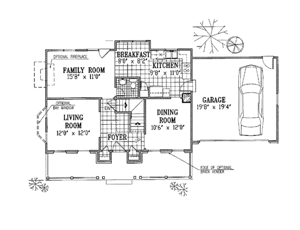 House Plan Design - Country Floor Plan - Main Floor Plan #953-4