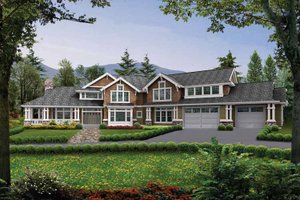 Craftsman Exterior - Front Elevation Plan #132-346