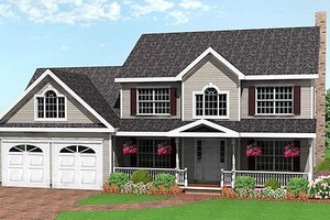 Farmhouse Exterior - Front Elevation Plan #75-161