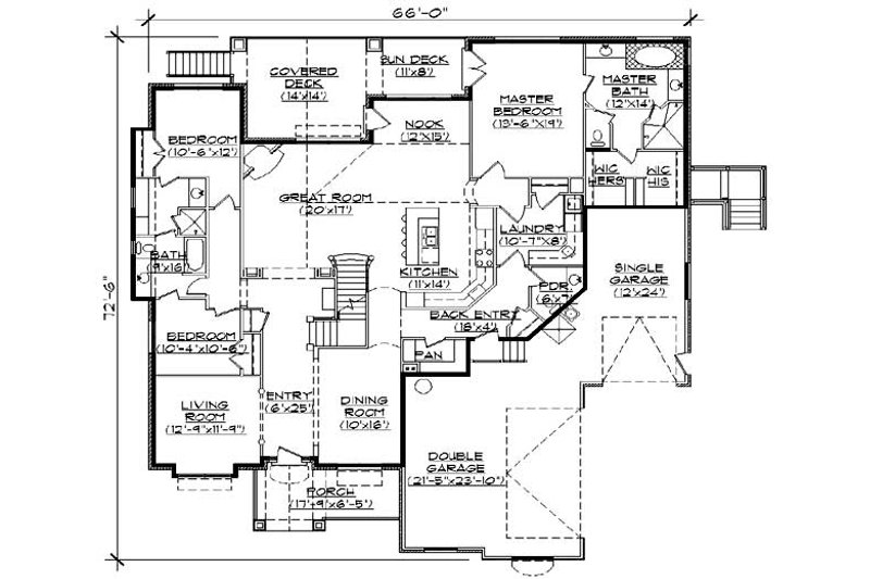 Dream House Plan - Floor Plan - Main Floor for Traditional House Plan #5-458 - 7 bed, 4.5 bath